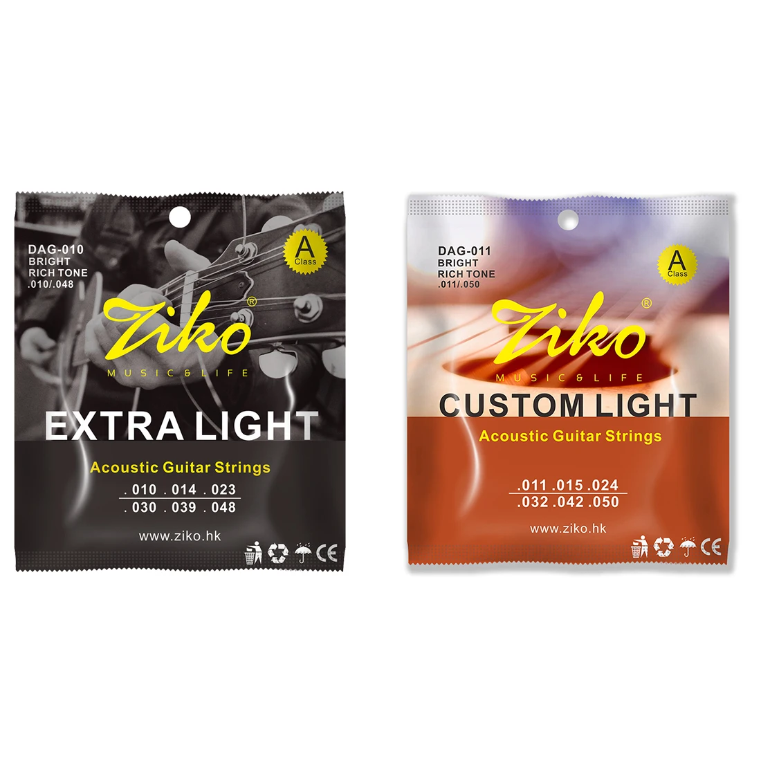 Musical Instrument Strings - ZIKO senar gitar akustik baja inti