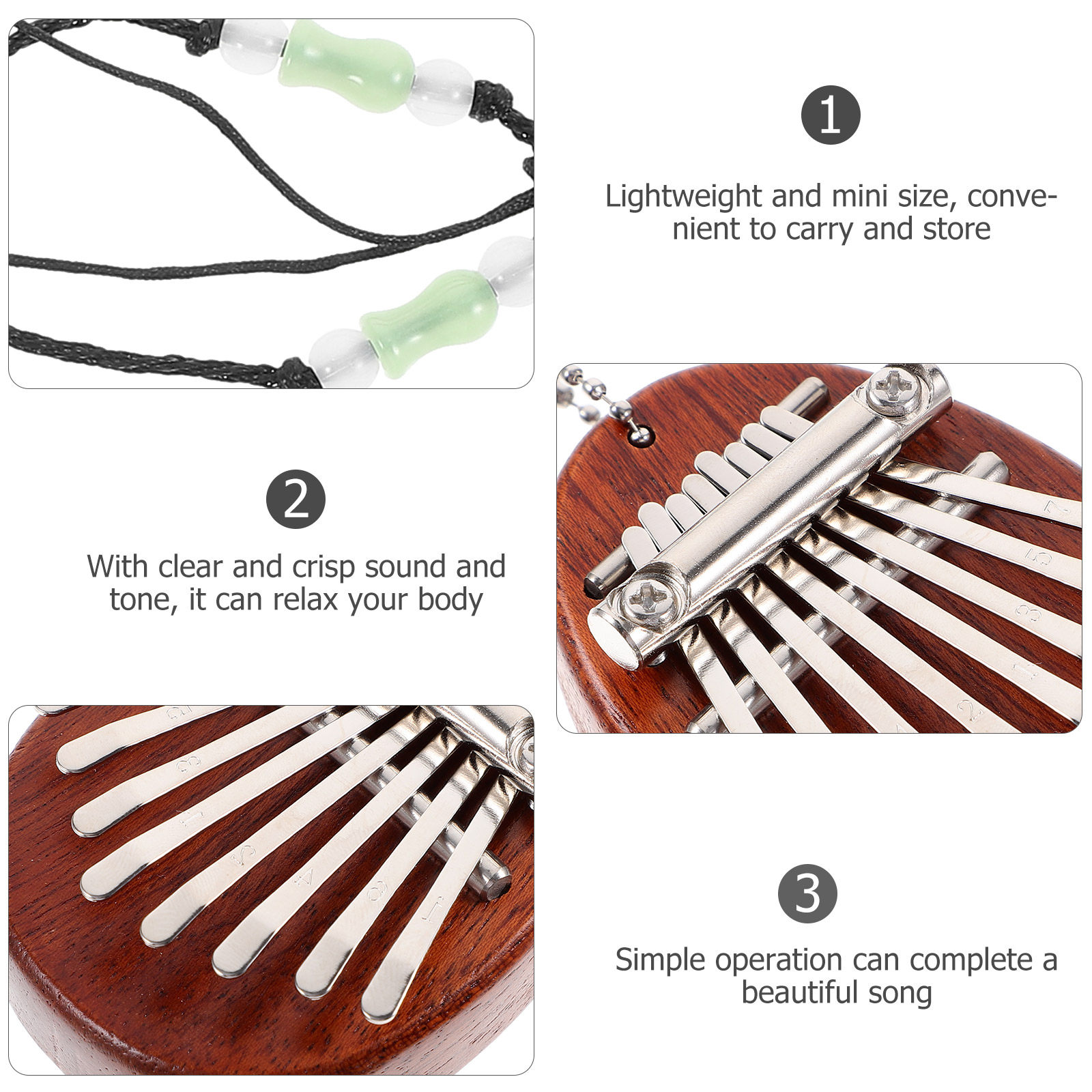 1Set Kalimba Mini 8 Kunci Pian - Musical Instrument Percussion ulasan dan harga