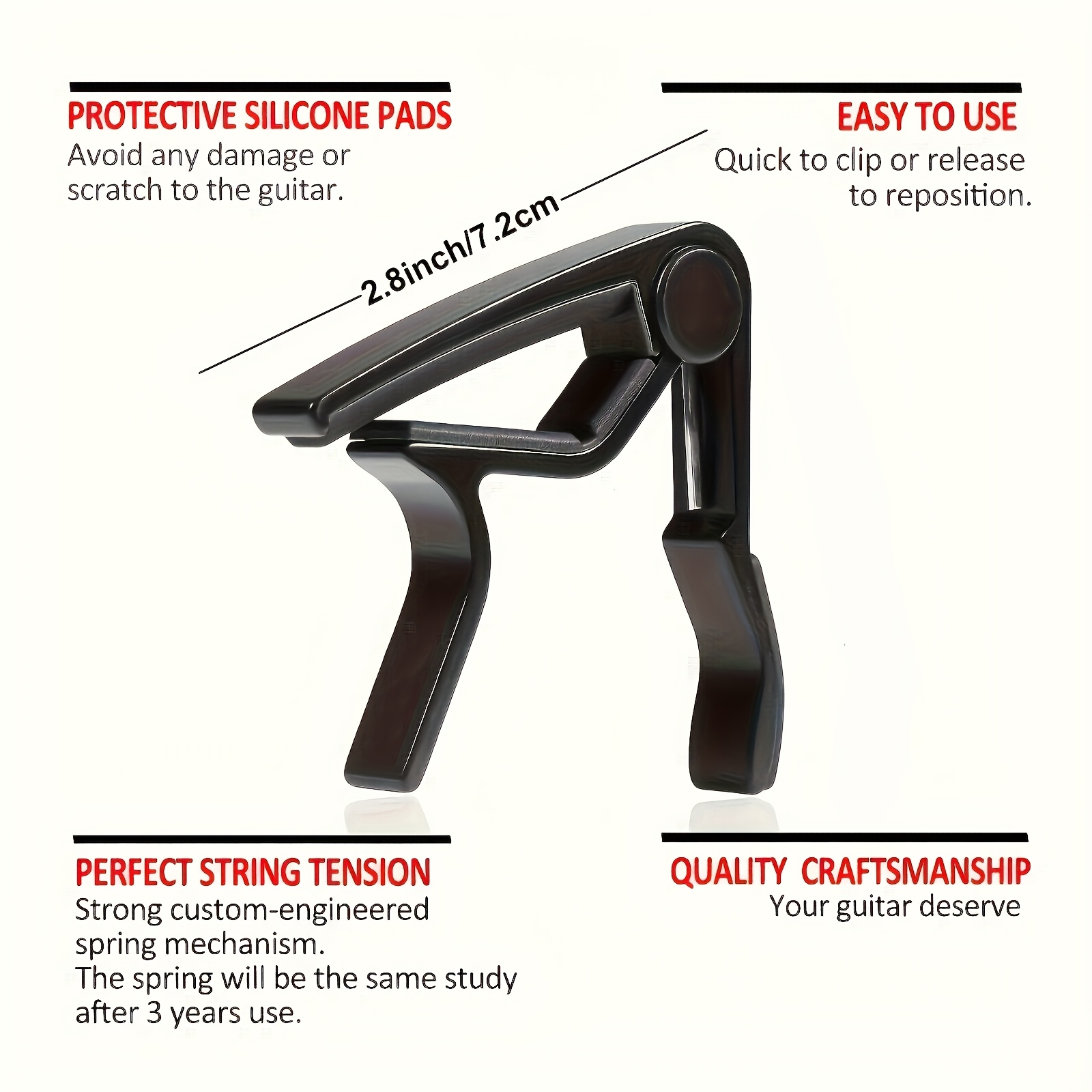 Capo Gitar Quick Change Black  - Acoustic Guitar Dreadnought ulasan dan harga